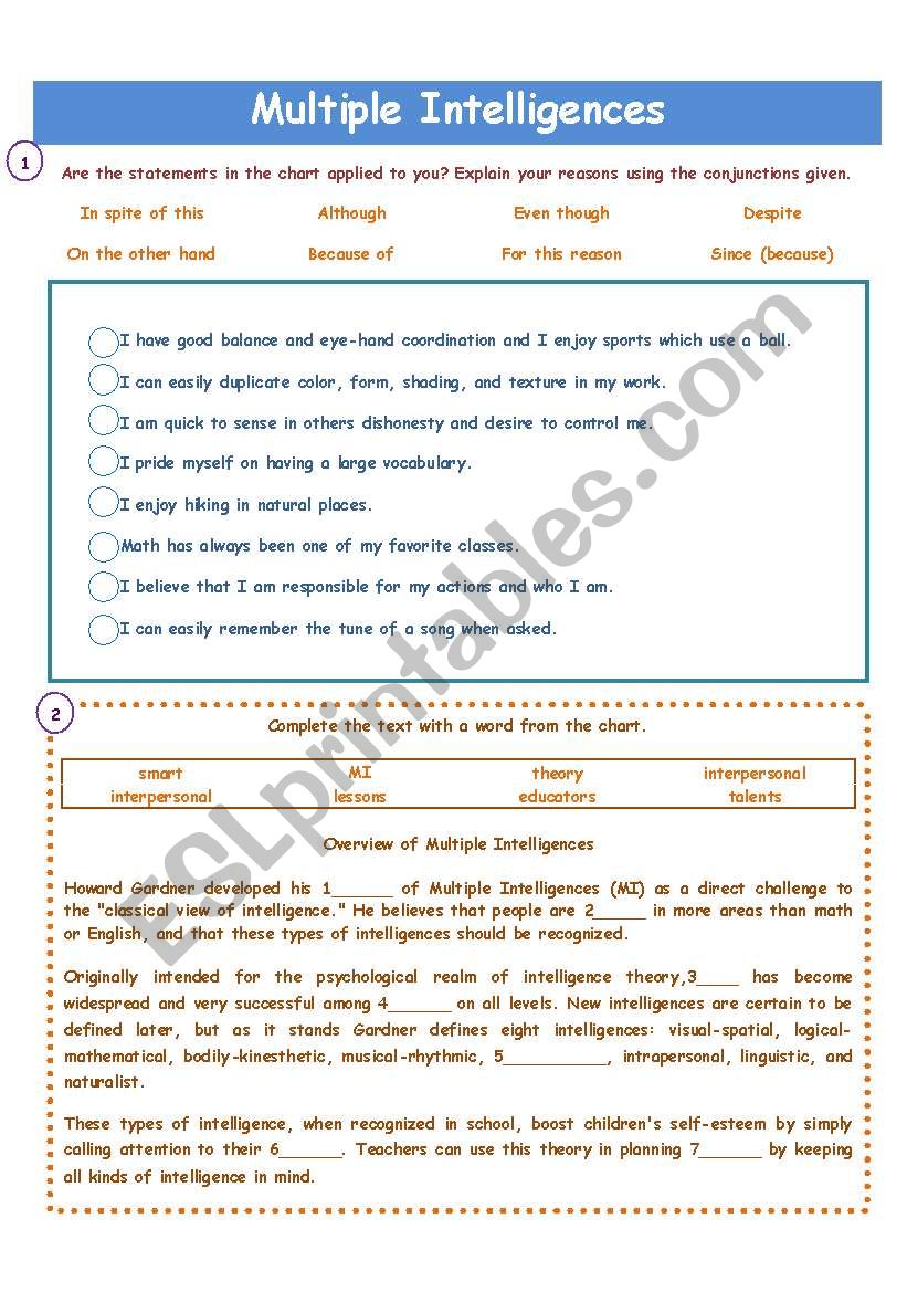 multiple-intelligences-esl-worksheet-by-la-luna