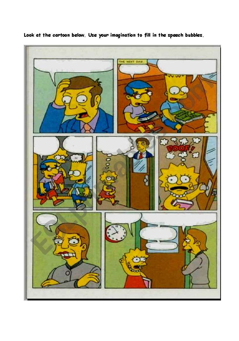 Simpsons Comic (1 of 2) worksheet