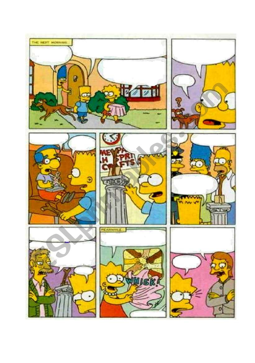 Simpsons comic (2 of 2) worksheet