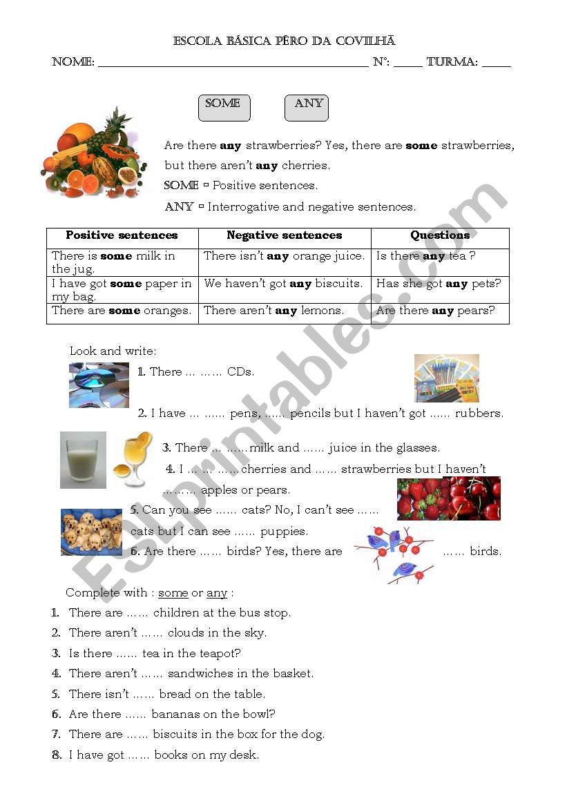 formative test worksheet