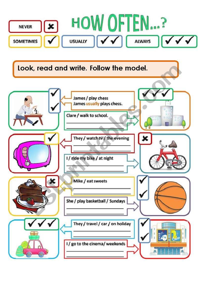 HOW OFTEN...? worksheet