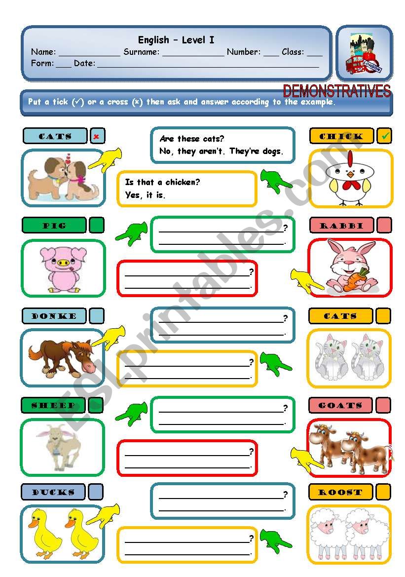 DEMONSTRATIVES AND FARM ANIMALS