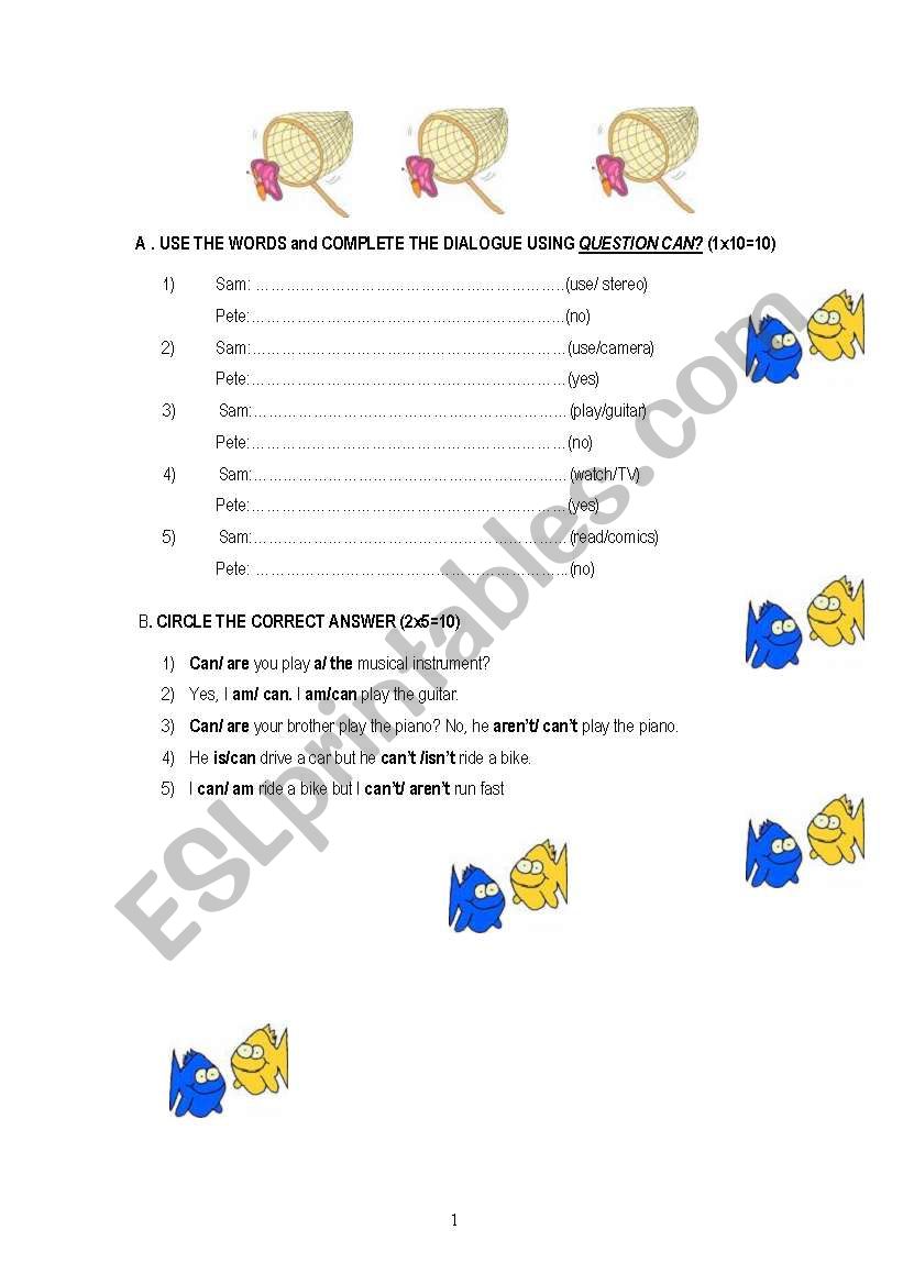 6 pages worksheet on revision worksheet