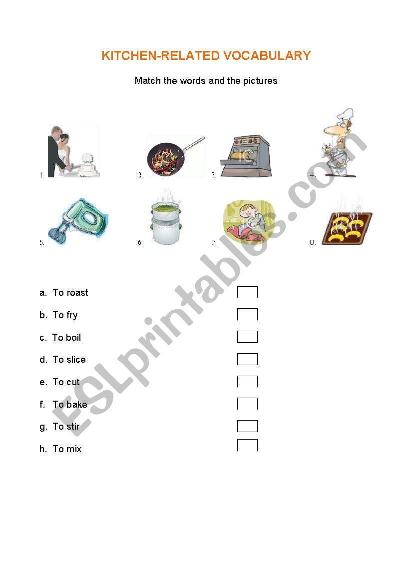 Food Matching worksheet