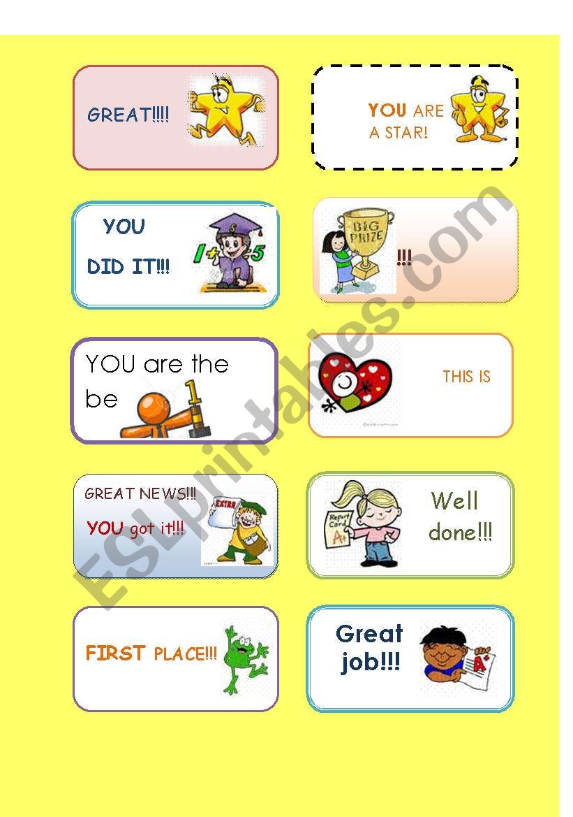 stickers worksheet