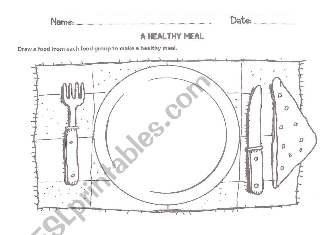 food worksheet