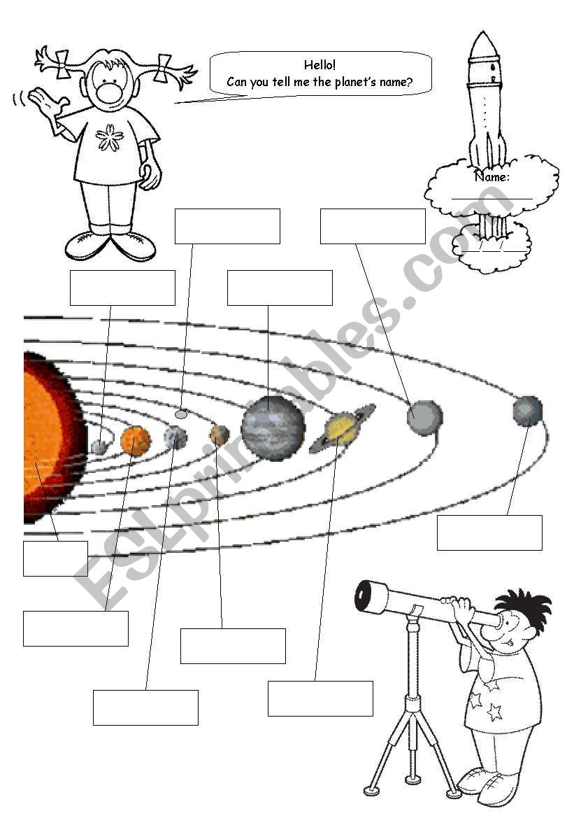 Solar System worksheet