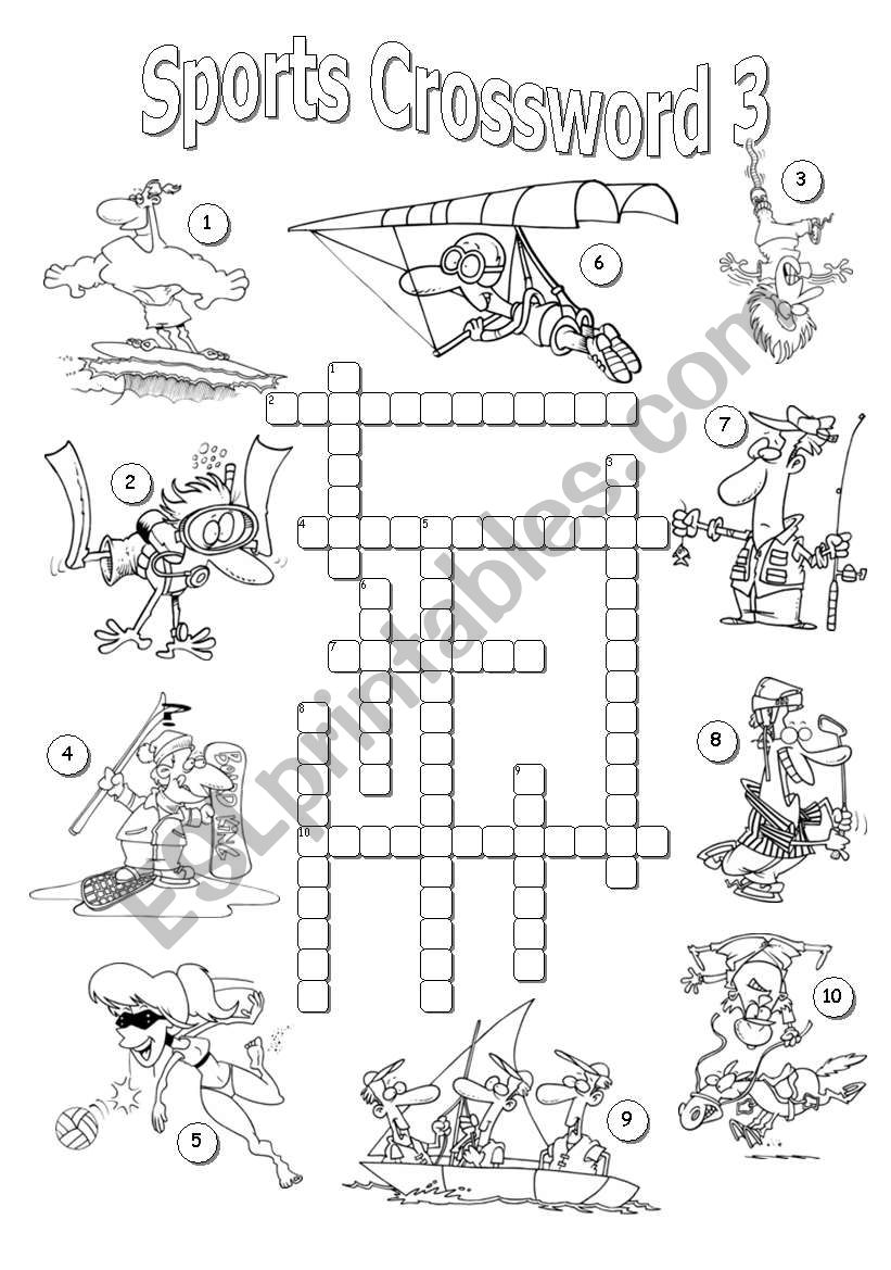 Sports Crossword 3 worksheet