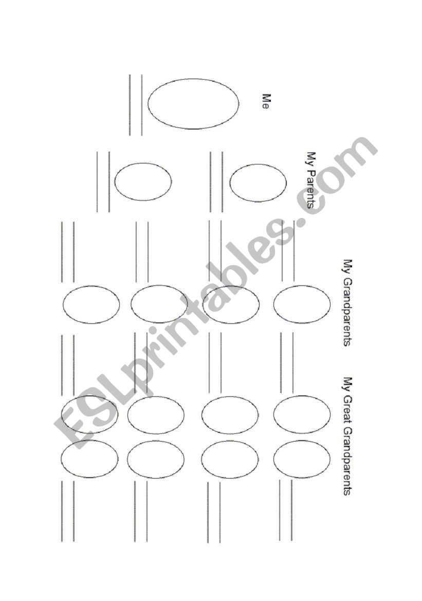 Family tree worksheet