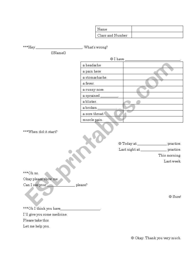 Doctor Conversation! worksheet