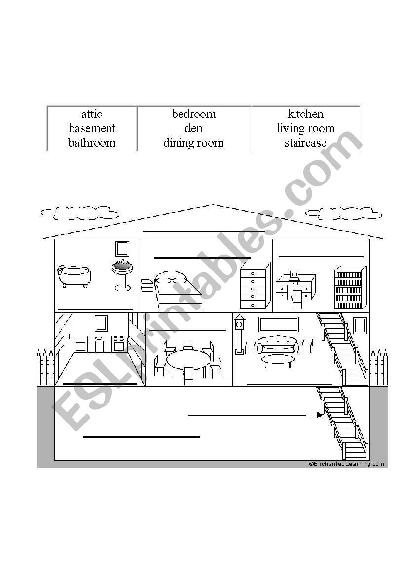 rooms worksheet