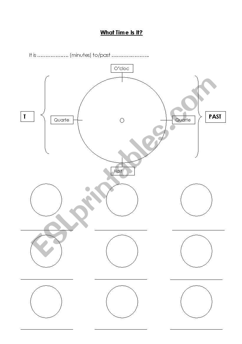 telling the time worksheet