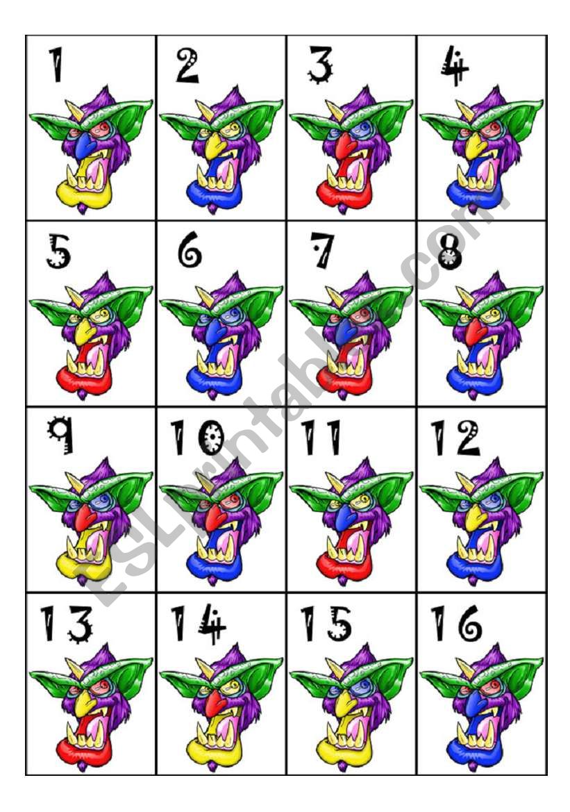 Which Monster worksheet