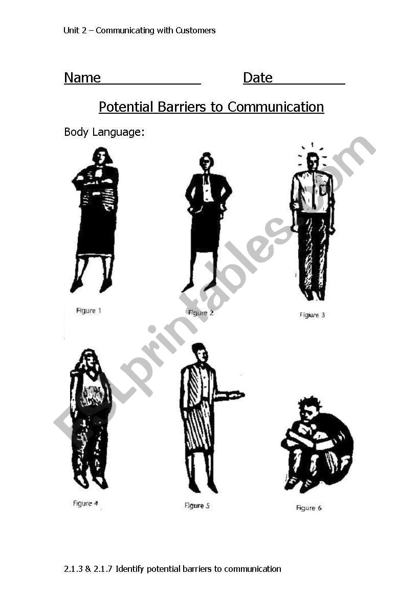 Barriers to Communication/ Body Language