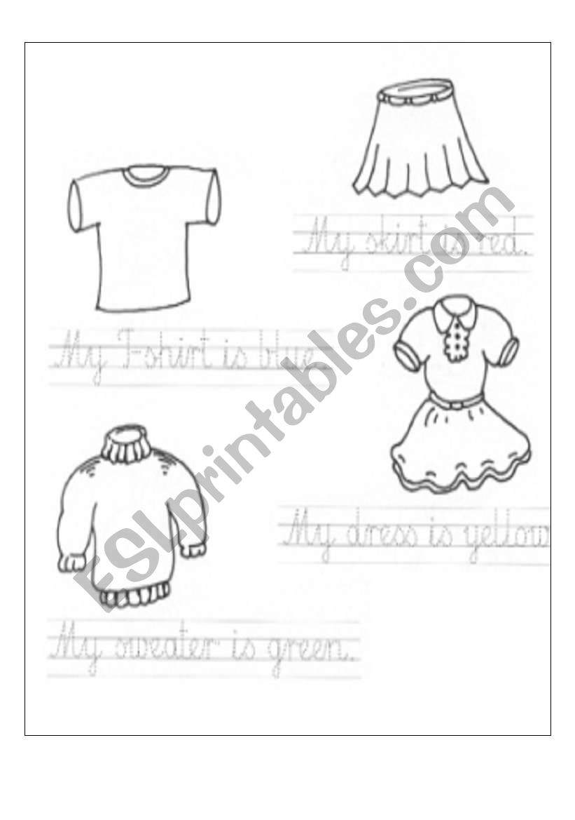 Clothes worksheet