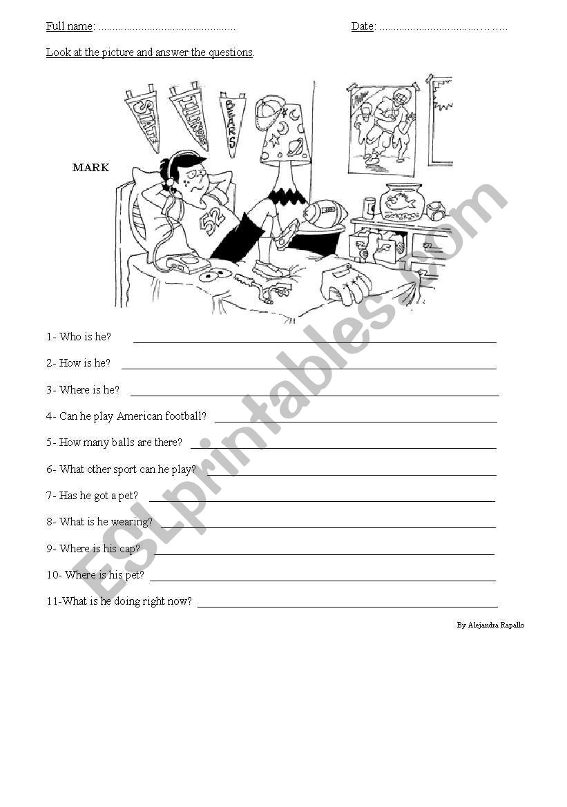 Look and answer worksheet