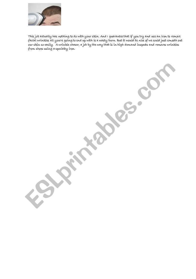 weird job worksheet