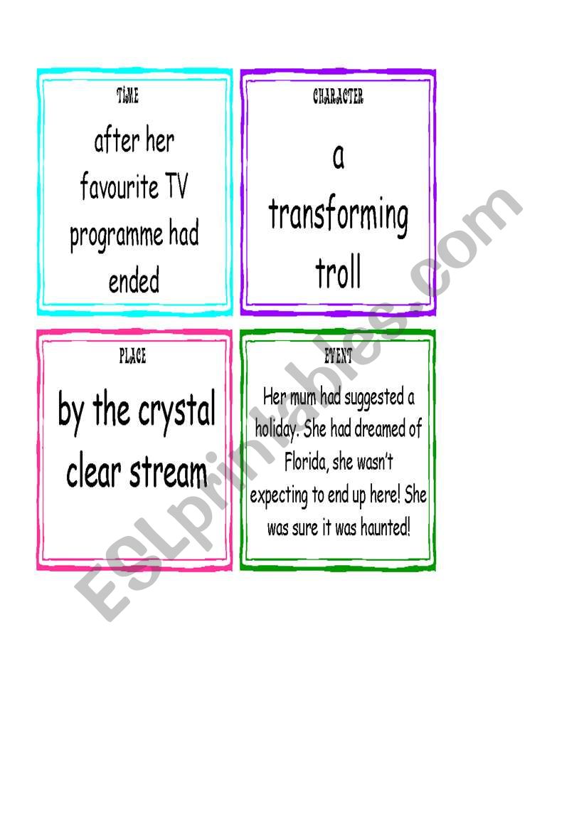 Conversation flashcards worksheet