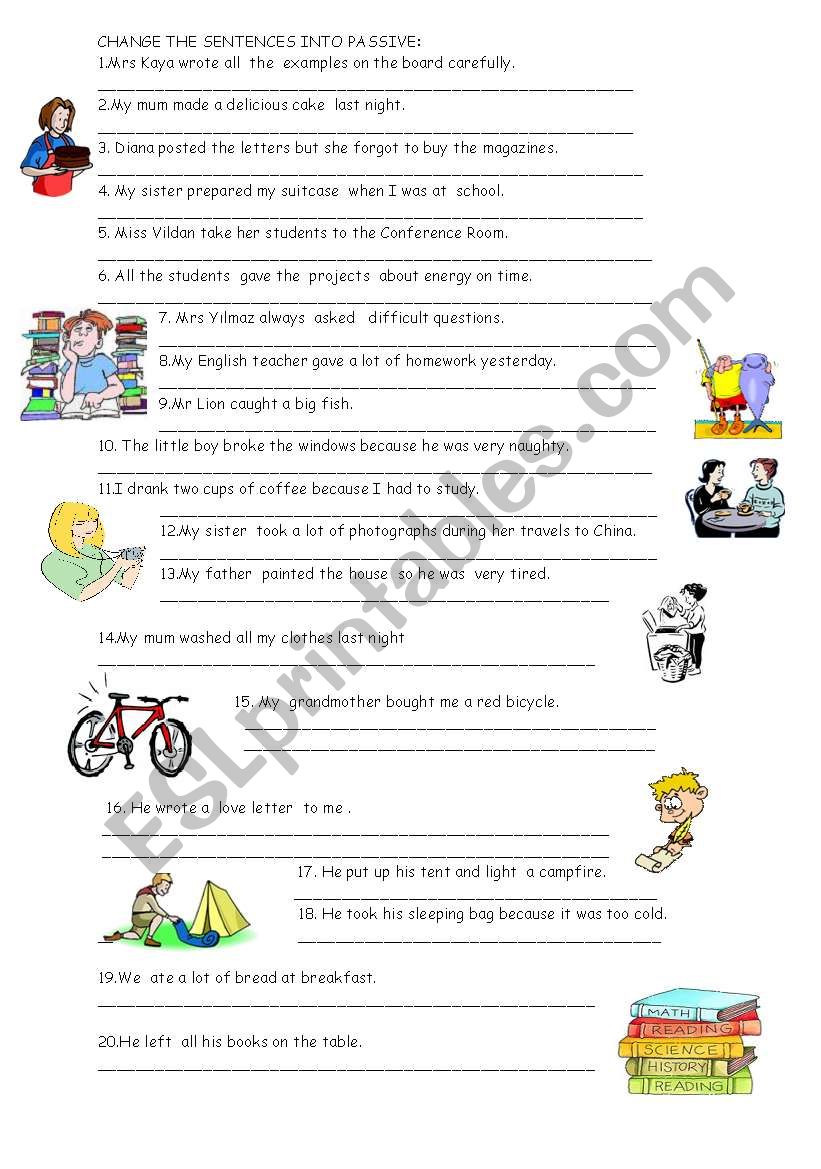 PAST PASSIVE worksheet