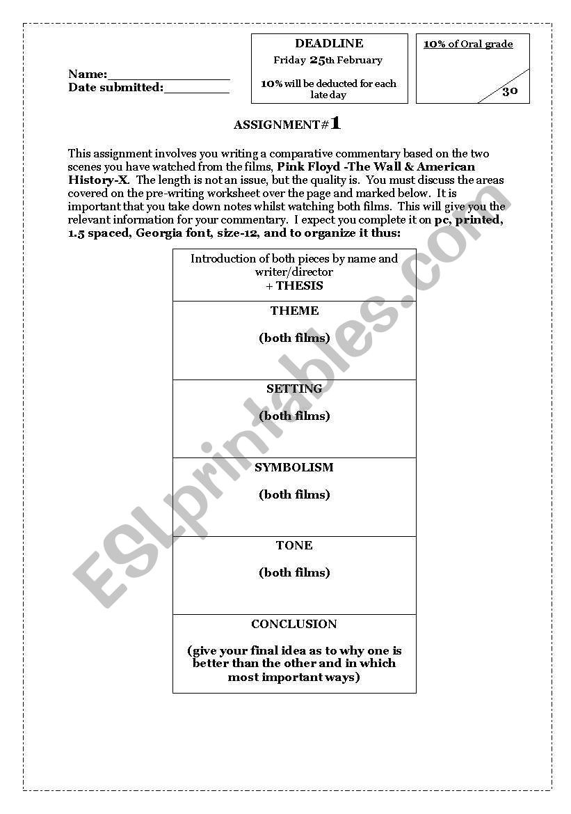 Pink Floyd the Wall versus American History-X