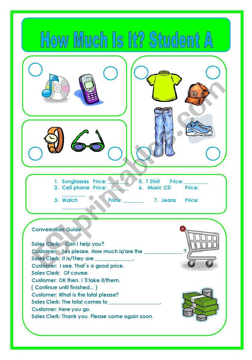 How Much Is It?  Part 2 worksheet