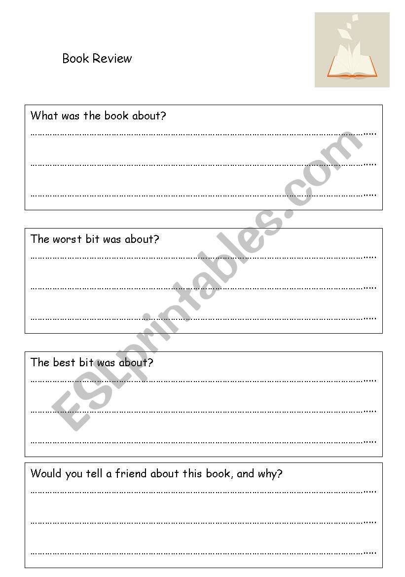 Book Review  worksheet