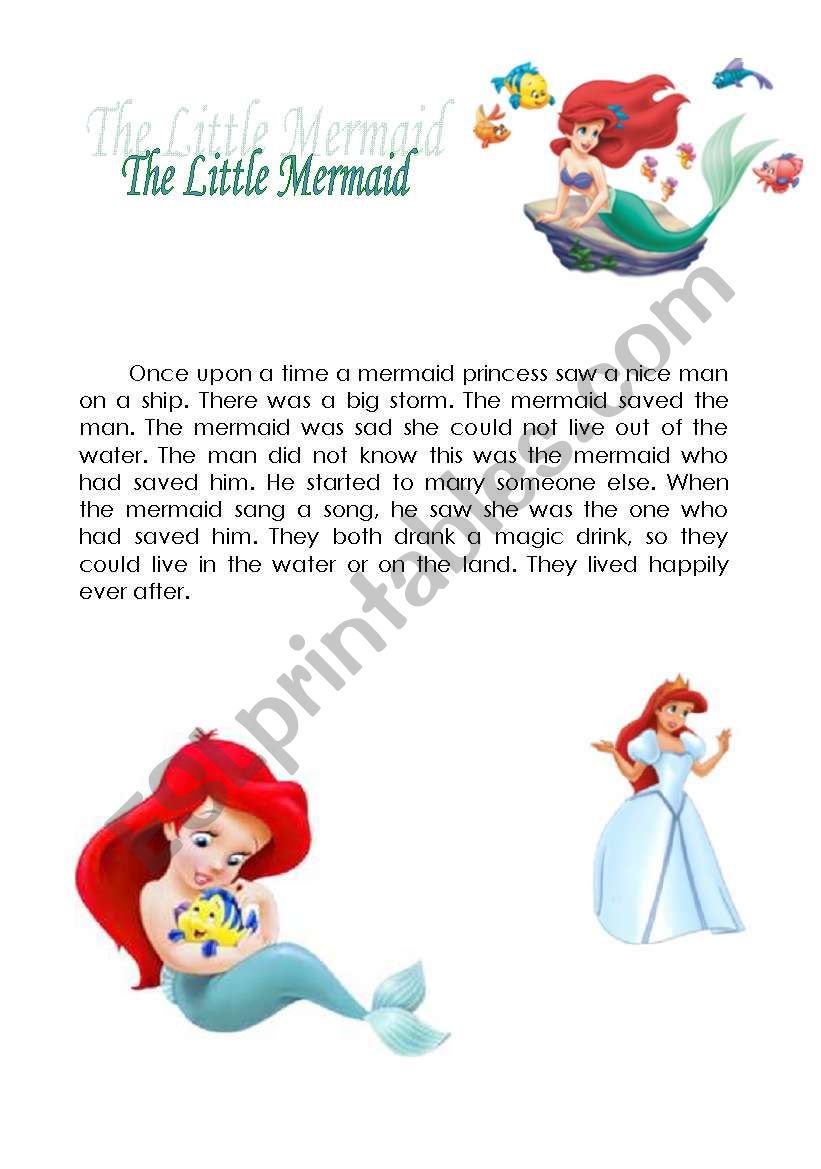 The Little Mermaid worksheet