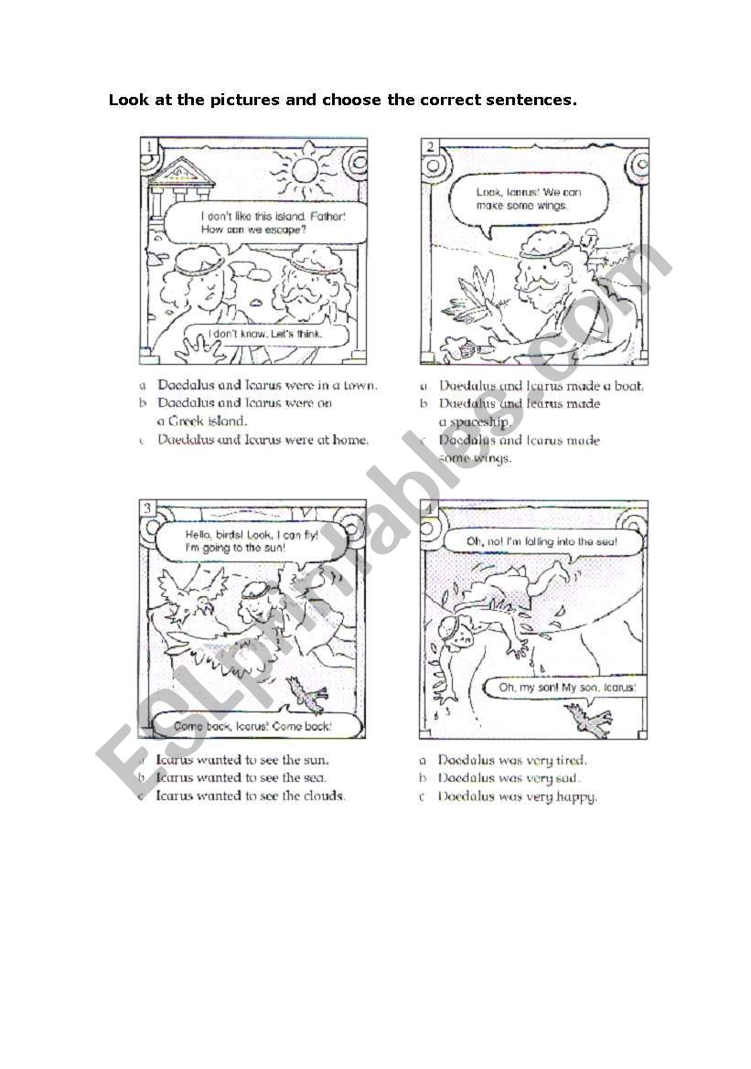 Four littles stories about Icarus
