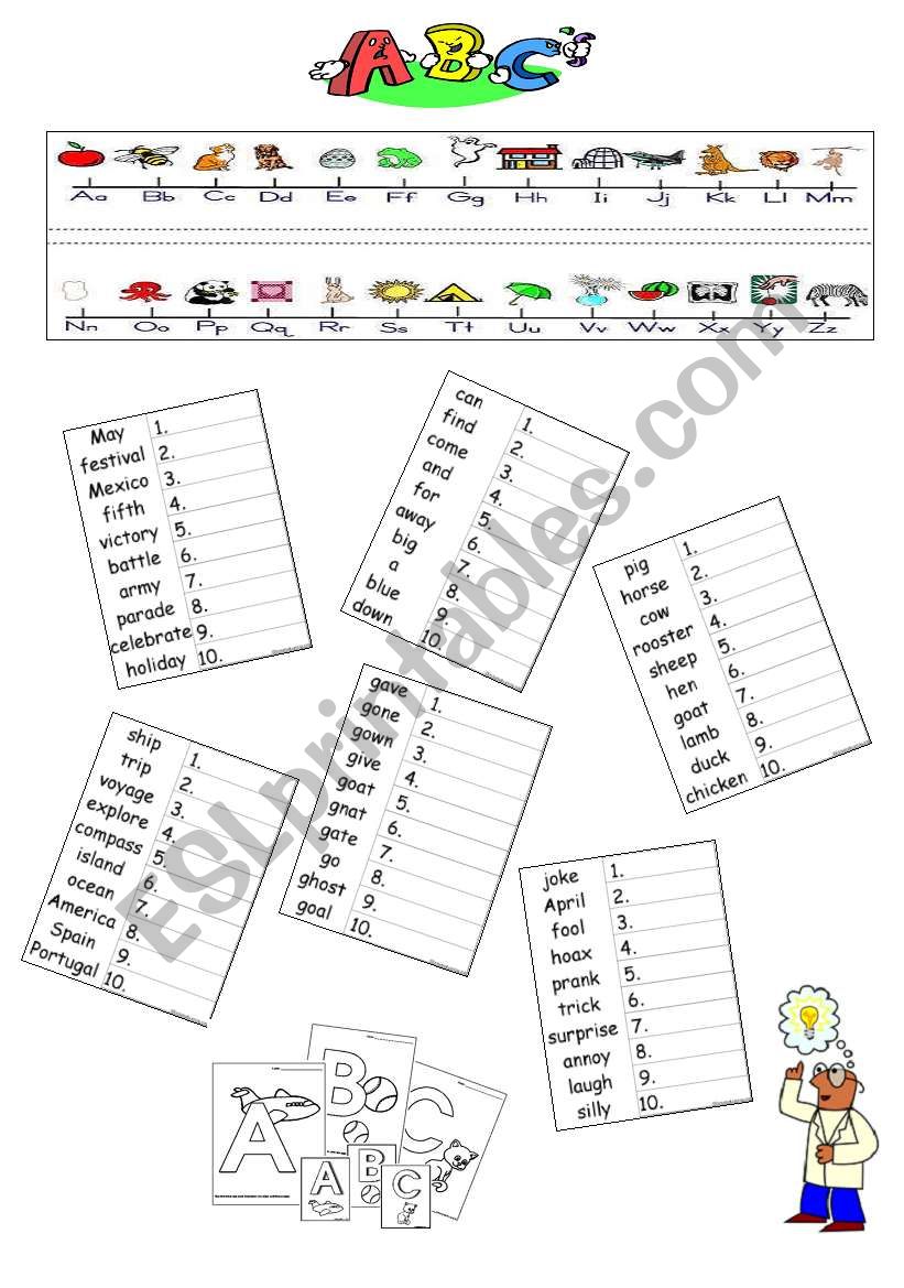 letters worksheet