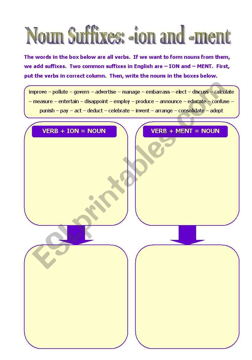 noun-suffixes-ion-ment-esl-worksheet-by-nessita77