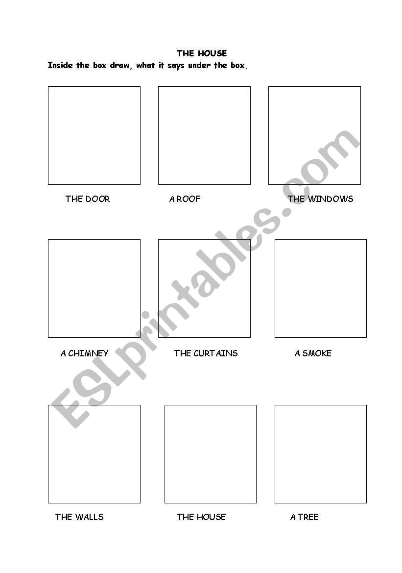  Home- drawing the picture; worksheet