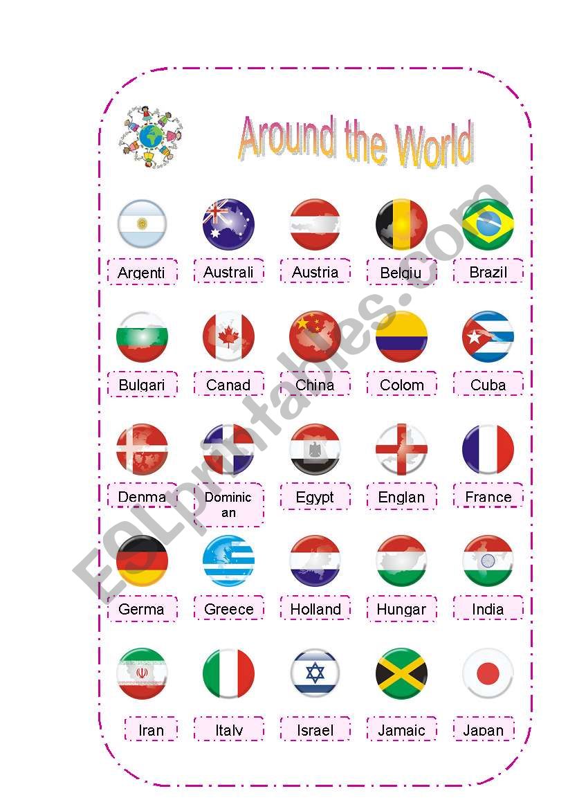 pictionary countries 1 worksheet