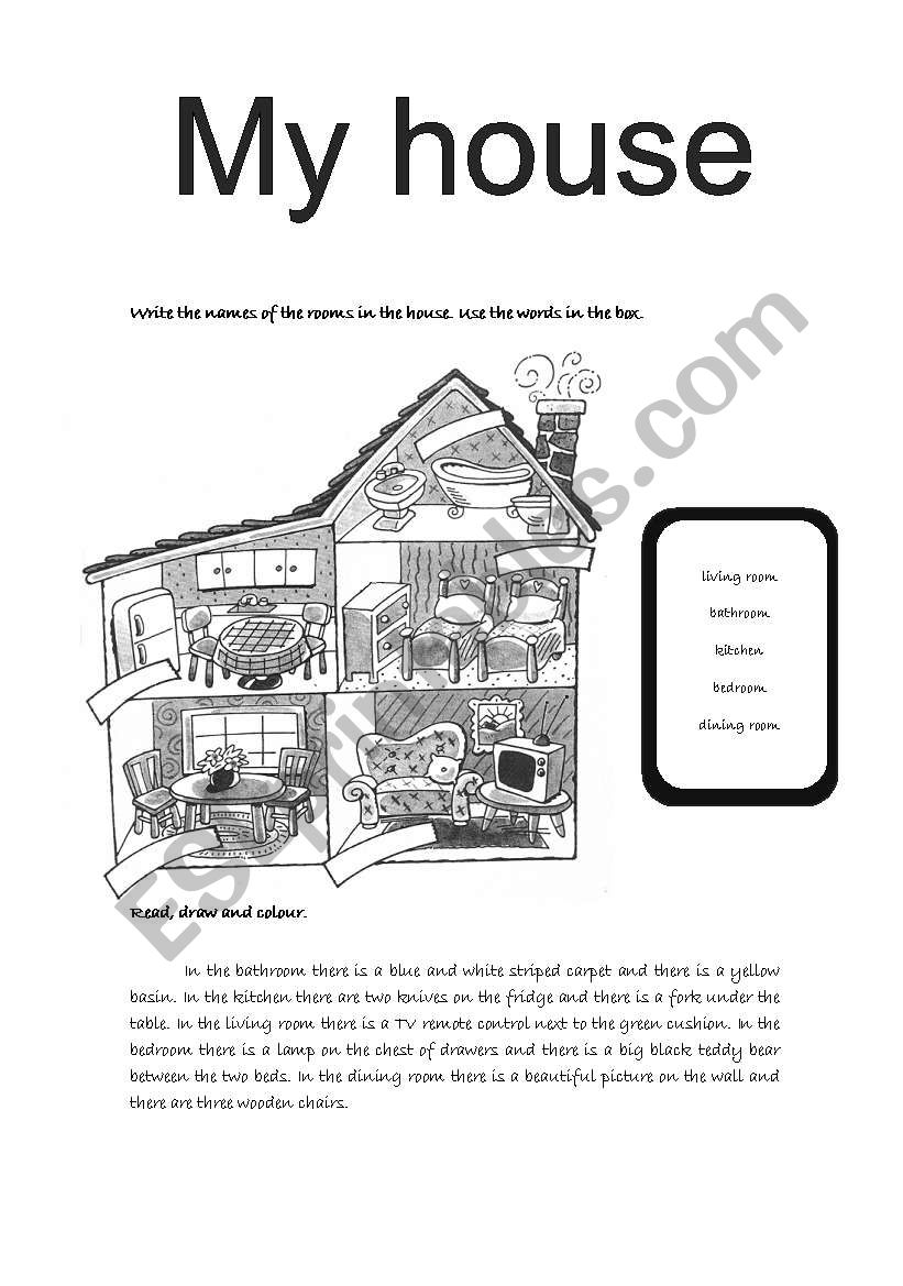 My house. worksheet