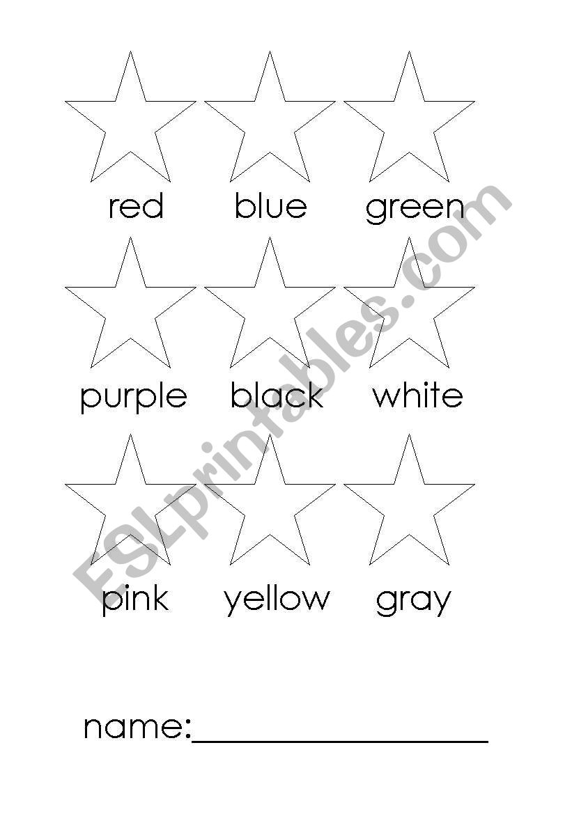 COLORS worksheet