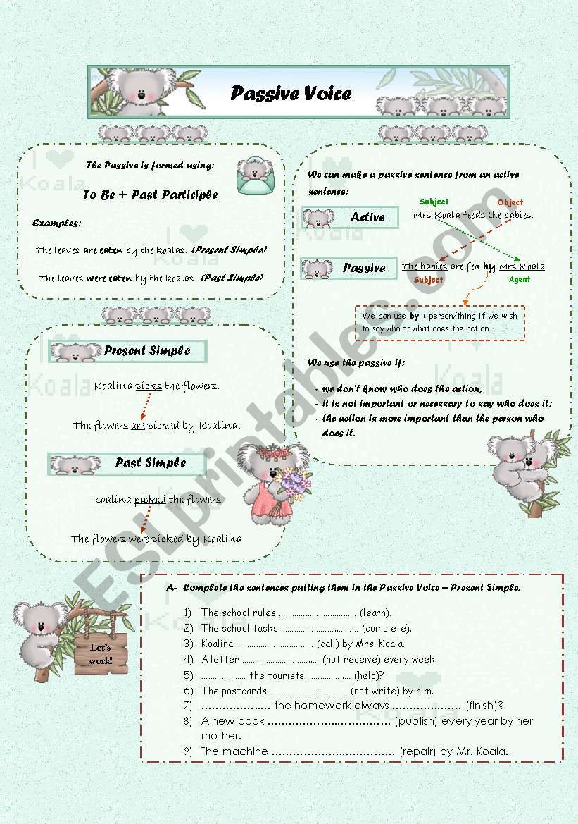 Passive Voice worksheet