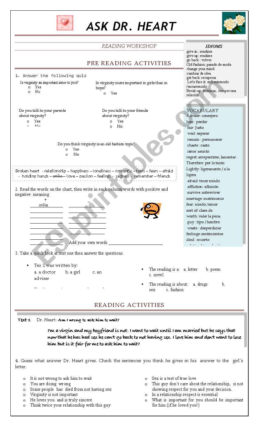 Reading Strategies  worksheet