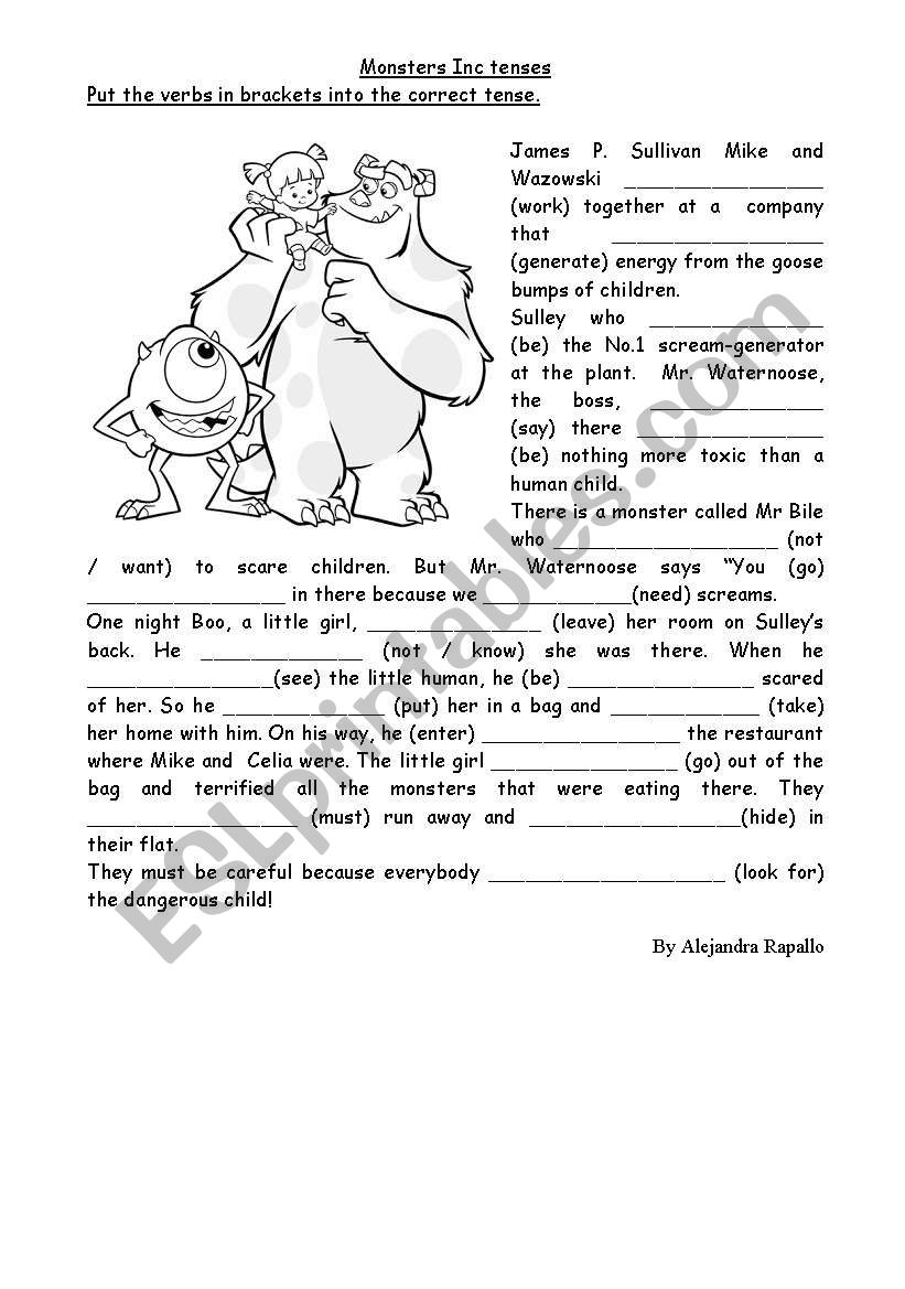 Tenses worksheet