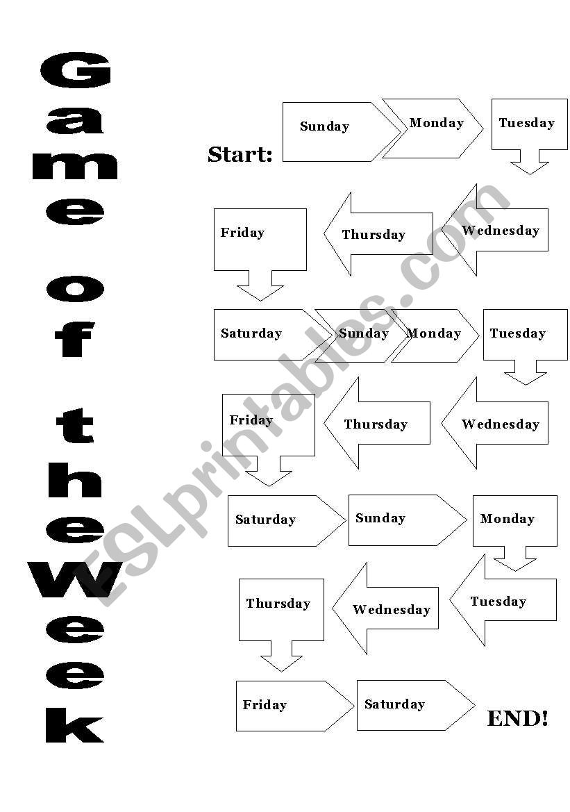 Game of the Week worksheet