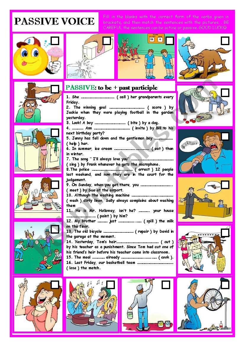 PASSIVE VOICE worksheet