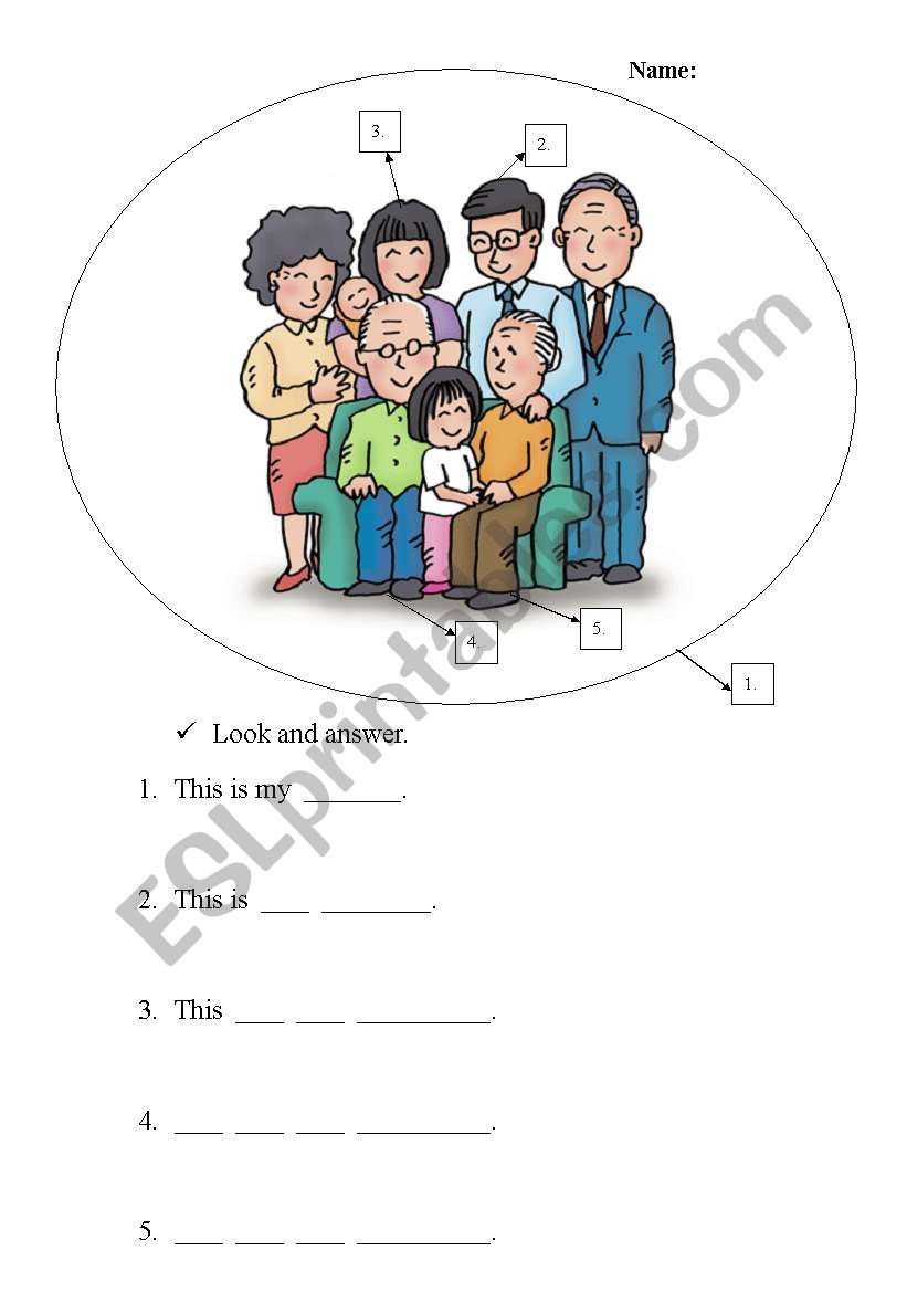 This is my family worksheet