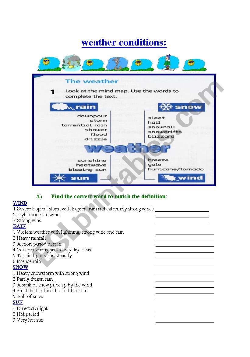 Weather -advanced worksheet