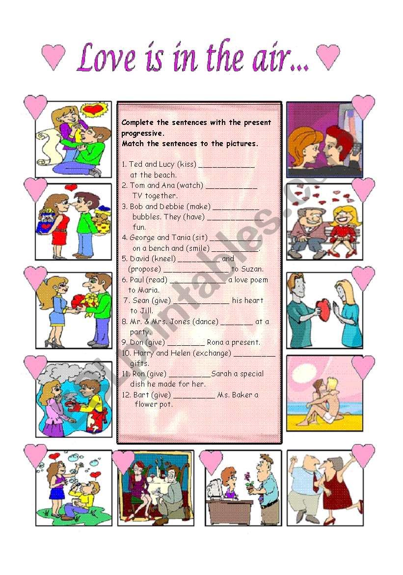 Love is in the air... worksheet