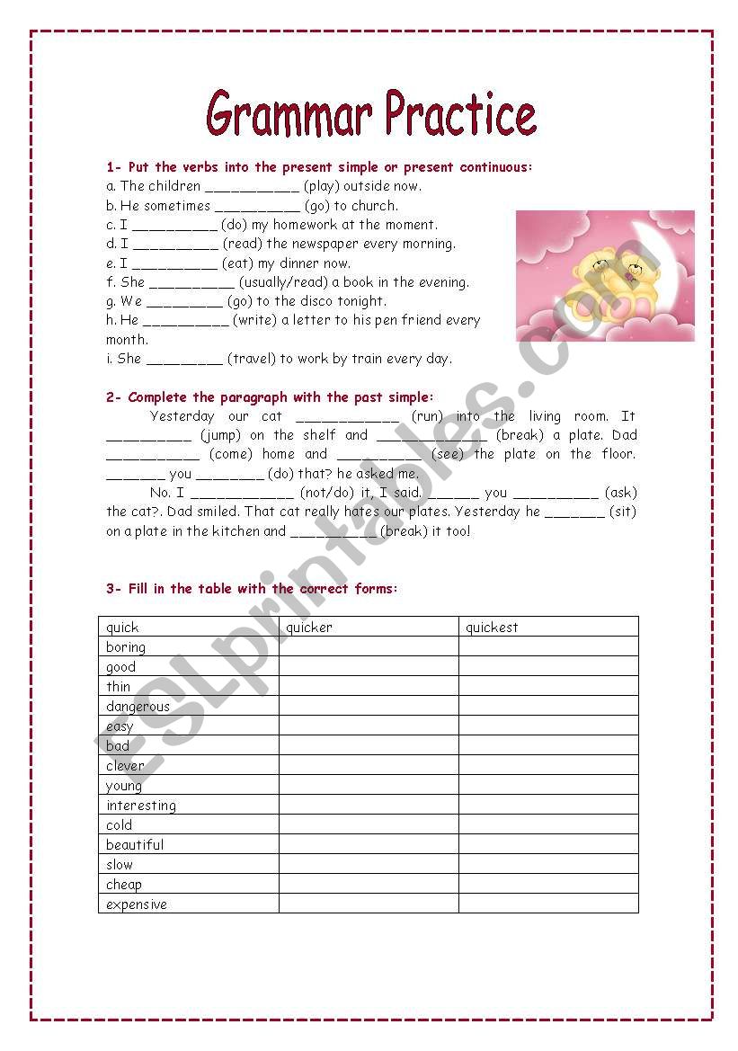 Grammar Practice worksheet