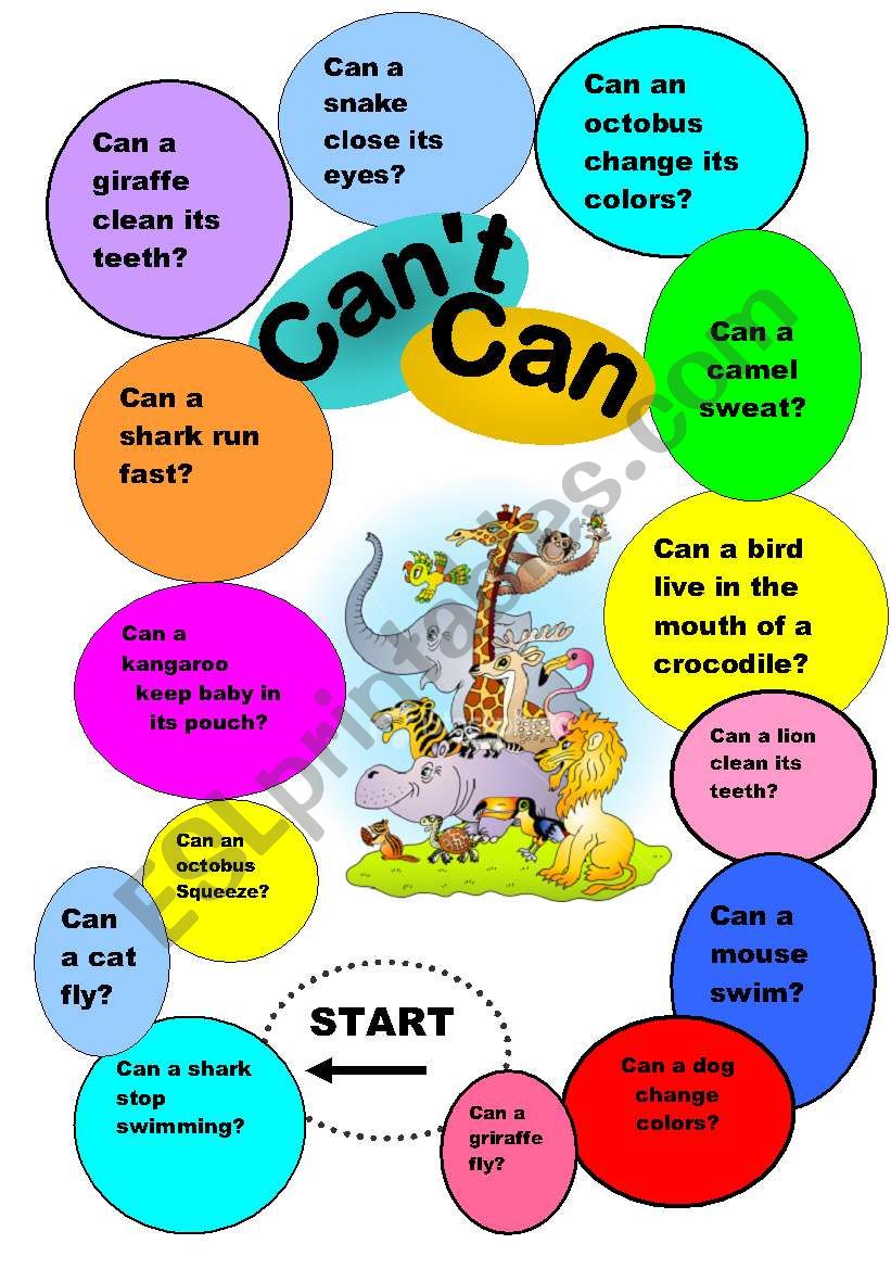 GAME ___CAN, CAN´T ! Kids love it!