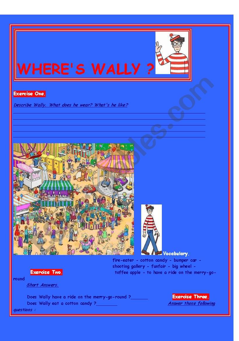 Wheres Wally worksheet