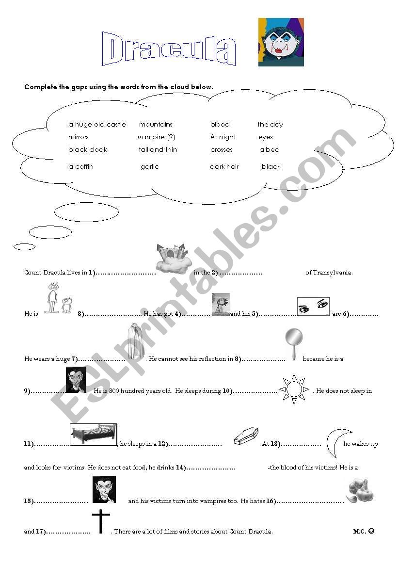 Dracula worksheet