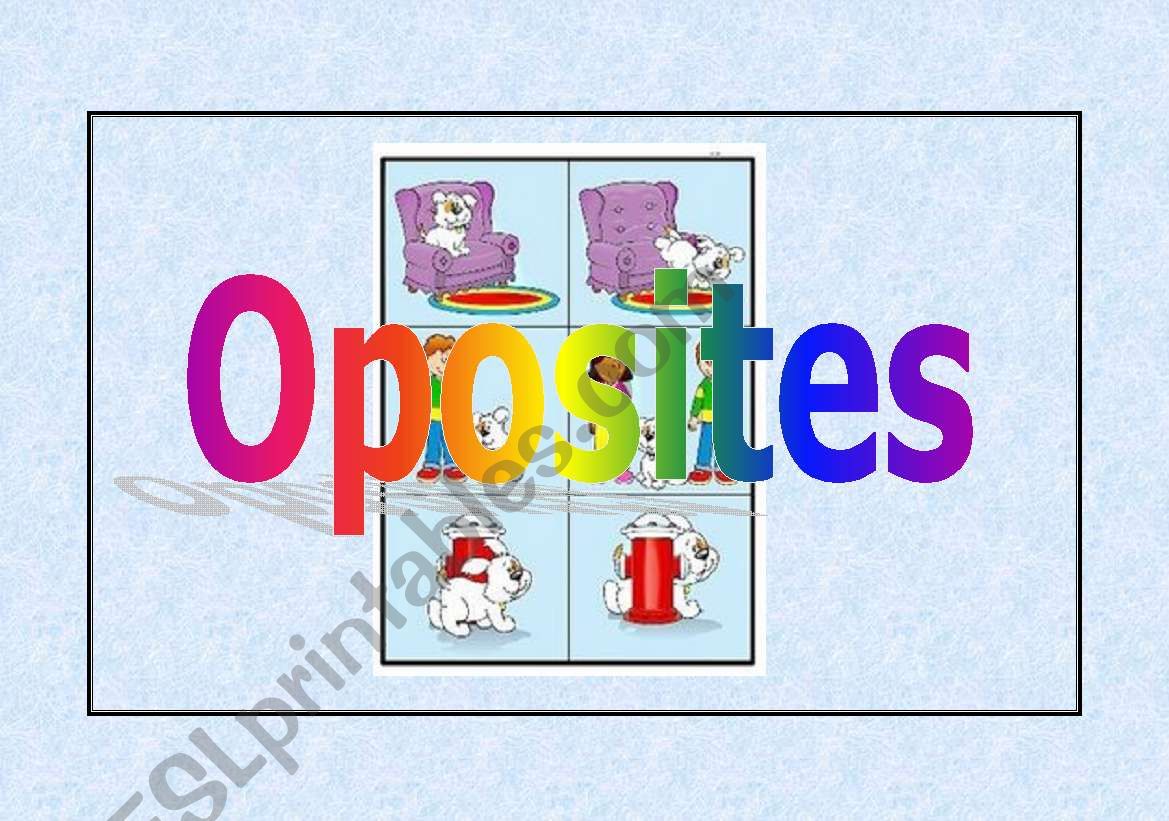 Opposites Vocabulary 1/2 worksheet