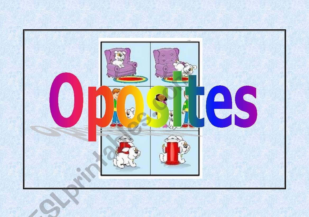 Opposites Vocabulary 1/2 worksheet