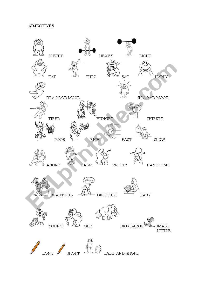 Adjectives worksheet