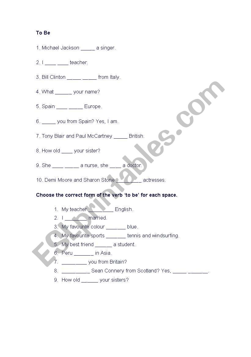 grammar worksheet